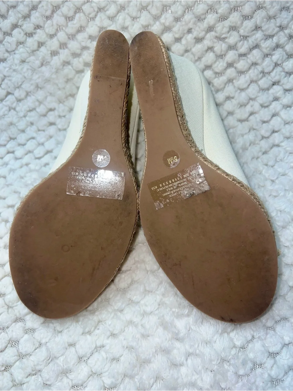 Tore Burch Wedge Espadrille Pumps in Cream